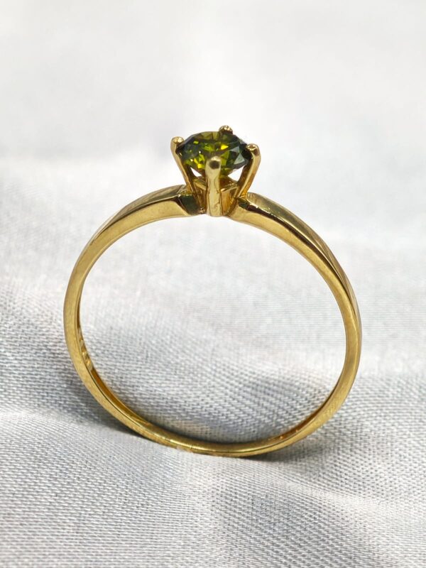 Anel Ouro 18K Pedra Peridoto 4 Garras - Image 2
